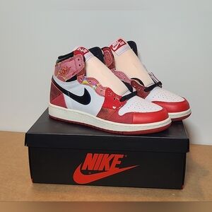 NEW Size 4Y  / 5.5 Womens - Air Jordan 1 High Spiderman Across The Spider-verse